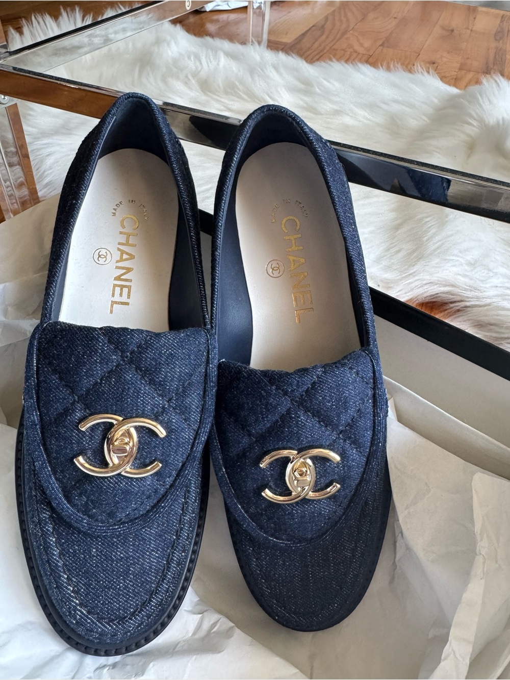 CHANEL Denim Loafers - Picture 3 of 11